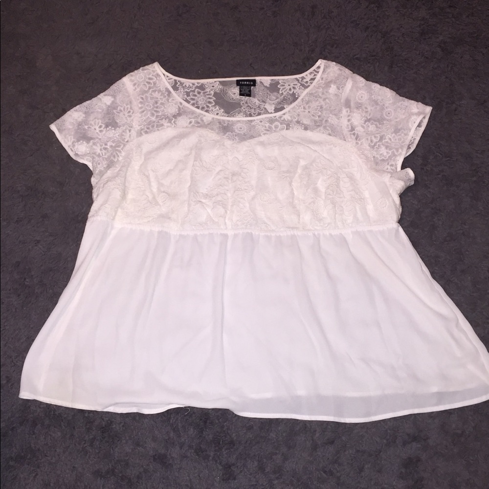 Lace accent top